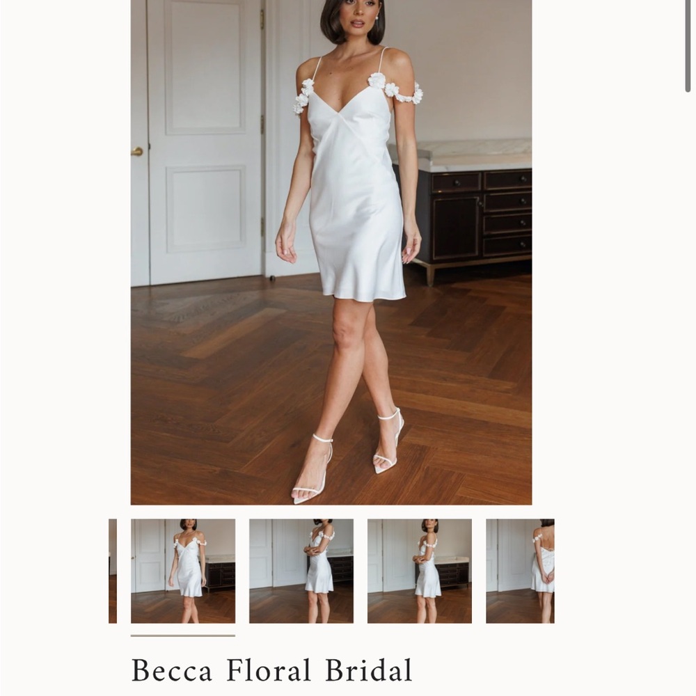 White Dress bridal marry bride satin slip